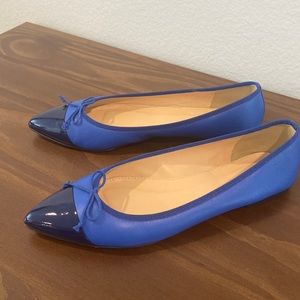 Flat blue shoes